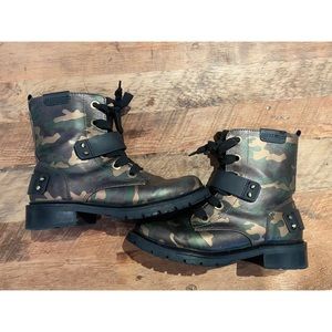 🖤💚Camouflage combat boots